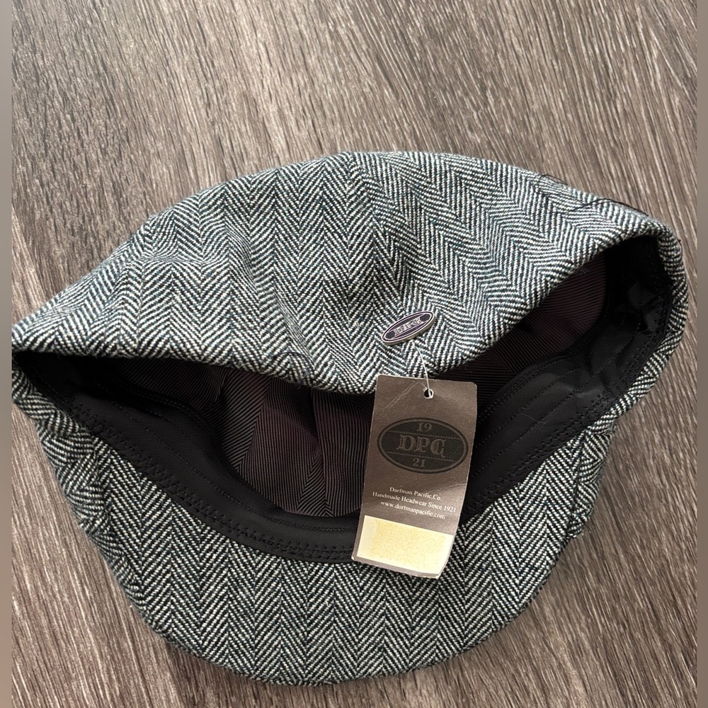 DPC Darfman Pacific Co. Newsboy Hat Cap Men’s British Cabbie Newsie Herringbone - Picture 3 of 5